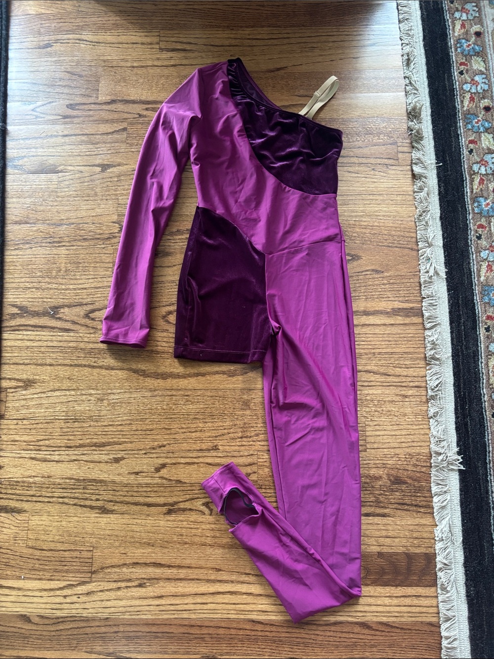 Revolution Magenta and Plum One-Shoulder Jumpsuit